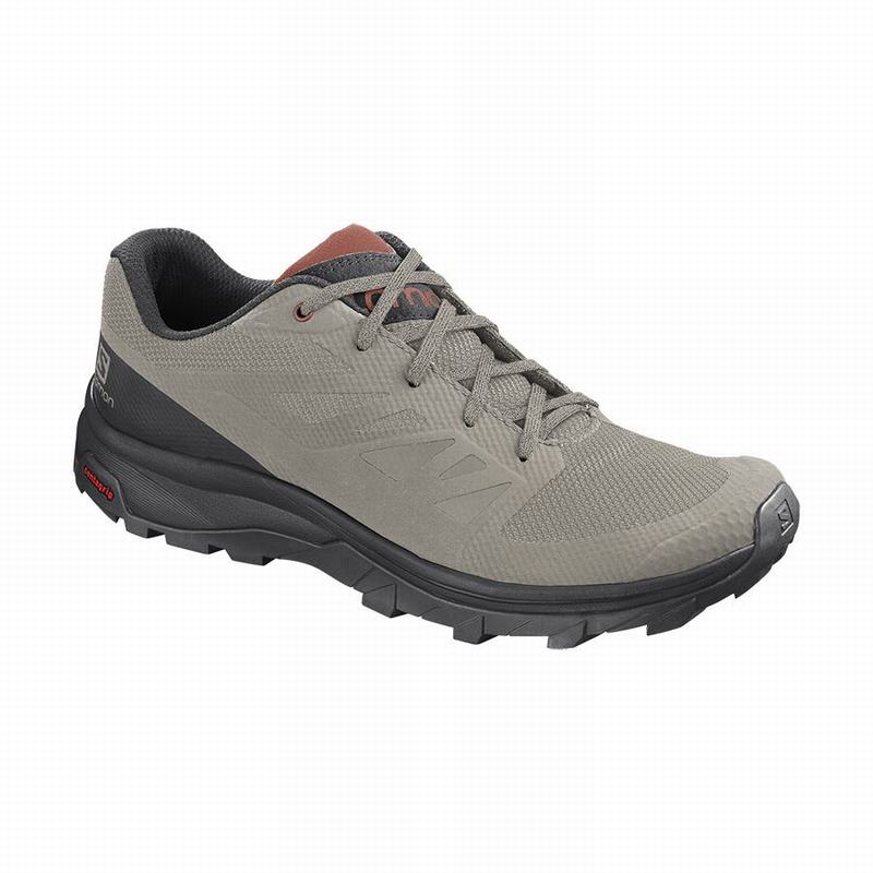 Salomon OUTLINE Zapatillas Trekking Hombre - Negras / Rojas Oscuro - Colombia (56937-DPHJ)